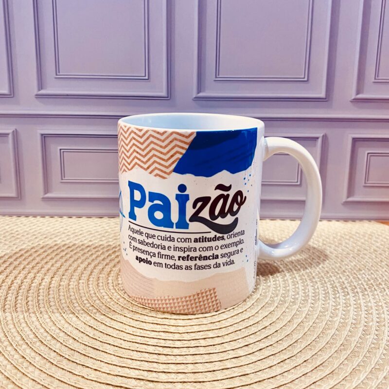 Caneca Porcelana Paizão aquele que cuida com atitudes ...