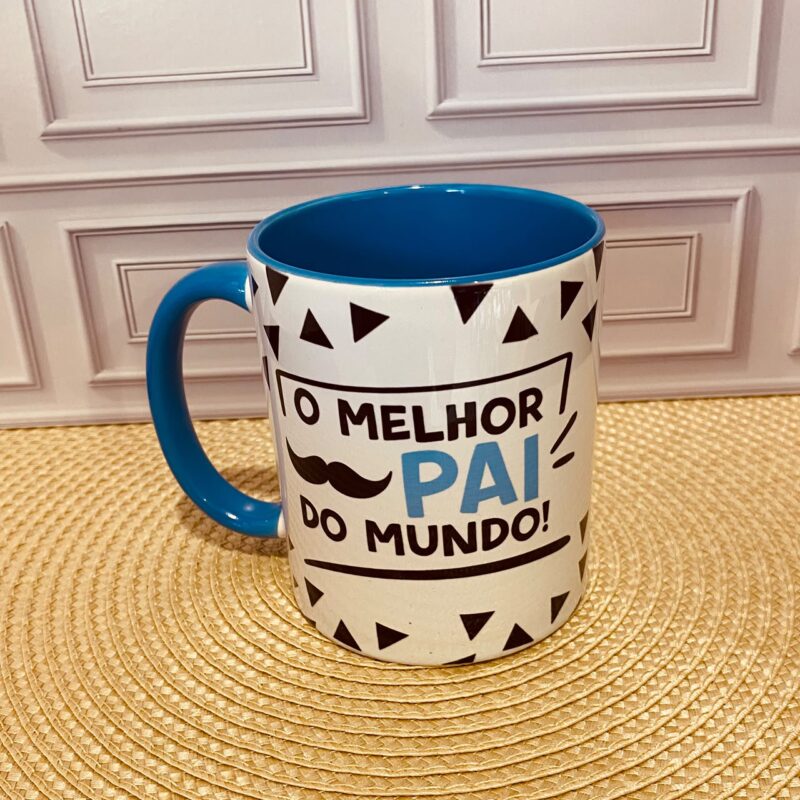 Caneca Porcelana Melhor Pai do mundo - Parceiro, trabalhador , forte ...