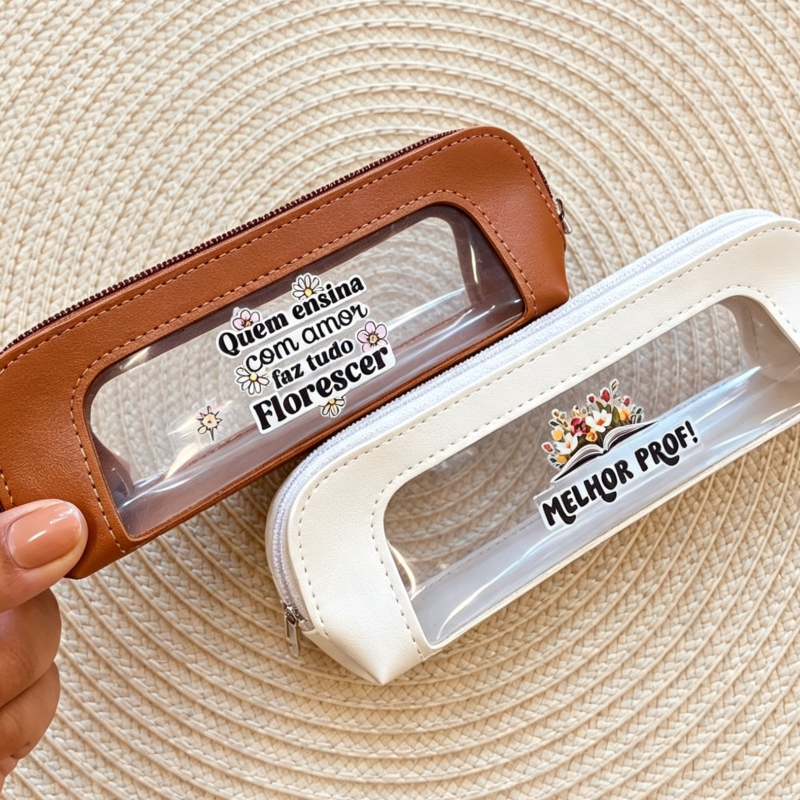 Necessaire Couro com Visor